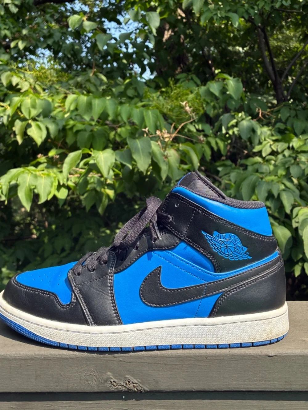 Size 10 Black & Royal Blue Air Jordan 1 Mid